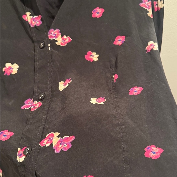 Rebecca Taylor Floriana Stretch Floral Blouse 10 - Picture 4 of 9
